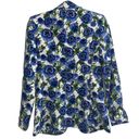 Alice + Olivia Macey Fitted Blazer Jacket Blue Perfect Pansy Multi Photo 7