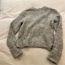 H&M Grey Chunky Knit Crewneck Cozy Thick Warm Sweater Size XSmall EUC Photo 4