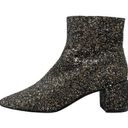 Saint Laurent  Loulou 50 Metallic Glitter Low Heel Almond Toe Ankle Boots Photo 0