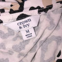 Crown & Ivy  leopard print knit top ruffle long sleeve size medium Photo 3