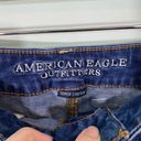 American Eagle Women's Blue Distressed High Rise Shortie Size 6 Photo 1