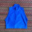 American Vintage VTG COBALT BLUE MOCK NECK CROP TANK Photo 0