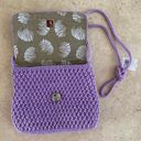 Liz Claiborne  Lilac Crochet Crossbody Purse Photo 6