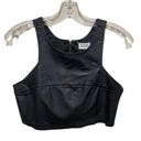 SEEK the Label LF  Faux Leather Cropped Tank Top Black Size Medium Photo 0