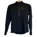 Nike  Black Quarter Zip Long Sleeve Sweater Size Small Photo 0