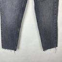 Topshop NEW  size 30 Thigh Rip Raw Hem Straight Leg Jeans high rise Gray Photo 2