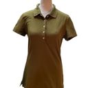 Tommy Hilfiger Olive Green Women’s Short Sleeve Polo Shirt Size Medium *flaw* Photo 2