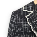 American Vintage Vintage Vision Apparel Black White Plaid Silk Two Button Blazer Suit Coat 6 Photo 1