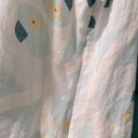 Krass&co - 𝅺Island  ⛄️❄️ BOGO  🦜 White lined Linen summer dress  blue parrot Photo 7