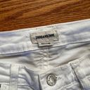 Zadig & Voltaire EUC  Stud Jeans‎ Women 26 White Elios Spikes Boyfriend Crop Photo 3