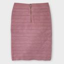 Bebe  Light Rosette Pink Women's XS Bandage Pencil Barbiecore Zip Bodycon Skirt Photo 2