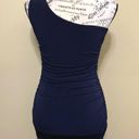 Sweet Storm Blue One Shoulder Ruched Dress Photo 1