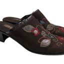 Brighton  Fiona Brown Embroidered Slip On Mules 8 EUC Photo 4