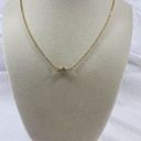 Solitaire Gold Tone Faux Diamond Necklace Classic  Photo 1