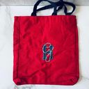 Tommy Hilfiger GiGi Hadid x  Red Tote Bag Shopper Tote - Canvas with Navy Straps Photo 2