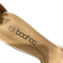 Boohoo  White Cross Strap Barely There Heels Sz 6.5 Photo 5