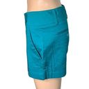 New York & Co. 7th Avenue Womens Dress Shorts Cuffed Stretch Teal Blue Size 0 Photo 3