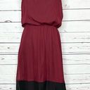 L8ter NWT Maroon & Black High Low Bohemian Dress Size Small Photo 1