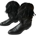 Durango  Boots Black Leather Western Fringe Festival Boot Women's Size 6.5M Photo 2