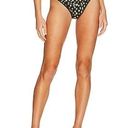 Beach Riot  High Rise Cheeky Emmy Ribbed Bikini Bottoms in Black Gold Spot XS Photo 0