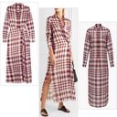 Theory Jinniefield Wrap-Effect Plaid Cotton Maxi Dress Photo 1