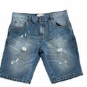 Bermuda Rustic Blue Distressed Denim  Shorts Women’s Size 32 Photo 0