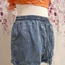 Universal Threads Adjustable High Waisted Feaux Denim Shorts Photo 3