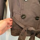 ZARA  Basic Double Breasted Brown Trench Coat - size Large Photo 5