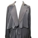 MudPie Trench Cardigan Womens Hollis Flap Black Tie Waist Classic Size Medium Photo 1