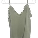 Wishlist  olive green ruffle cami tank size small NWT N Photo 3