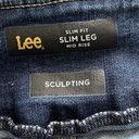 Lee  Large Pull-On Sculpting Jeans Slim Fit Slim Leg Stretch Mid-Rise Rear Pocket Photo 6