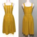 Modcloth NWT  About Your Outfit Mustard White Dress Photo 2