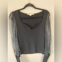 Veronica Beard   Finian Merino-Wool-Blend Top - Black size medium Photo 1