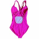 La Blanca  Banded Waist Strappy Cross Back One-Piece Swimsuit Orchid Pink Size 14 Photo 2