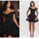 House Of CB  ‘Elida’ black off shoulder mini dress NWOT size S Photo 10