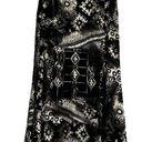 Chico's  Travelers Midi Skirt Tribal Printed Elastic Waist Pull On Black 2 L Photo 0