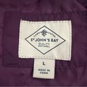 St. John’s Bay  purple puffer coat with hood size Large Photo 5