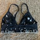 Calvin Klein Black Cream Jersey Cotton Bralette Photo 1