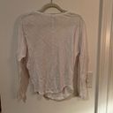 We The Free Free People '' White Long Sleeve v-neck with button details size P/S! Photo 3