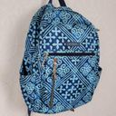 Vera Bradley  Lighten Up Grand Cuban Tiles Womens Backpack Blue Laptop Bag Photo 10