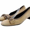 Salvatore Ferragamo  Boutique Italy Tan Suede Flat Block Heel Loafer Size 8 AA Photo 4