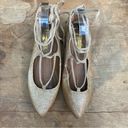 Candie's D'Orsay gold lace-up ballet flat shoes glitter sparkle size 6 Photo 3