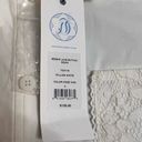 Draper James NWT  Bessie white lace trim button down shirt Sz 4 Photo 3