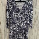 Lounge Soma Intimates Purple Leopard Print Faux Wrap Sleep Dress  Nightgown Photo 0