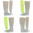 Converse  CTAS 2013 XXHI Grey Neon Green Zipper Knee High Lace Up Sneaker Boot 5 Photo 8