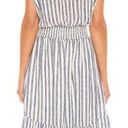 Rails  Ashlyn Rio Striped Cap Sleeve Smocked Tie Neck Midi Dress Blue White XS Photo 1