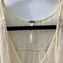 Free People Lace Cream Long Sleeve Top Photo 3