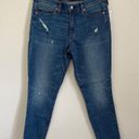 Gap  True Skinny Midrise Destroyed Raw Hem Stretch Denim Ankle Jeans Size 30 Reg Photo 1