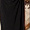 CHAPS Black Halter Maxi Dress Beaded Neck Line & Key Hole. Long Slit Side Sz 12 Photo 0