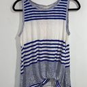 MELLODAY  striped shirt tank top twist knot hem has stretch small‎ nautical NEW Photo 1